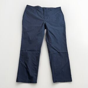 Orvis Flat Front Chino Pants Men’s 40x28 Navy Blue Stretch Waist